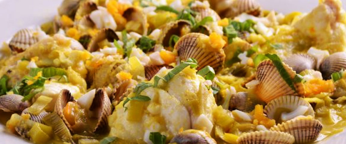 Jibia con berberechos